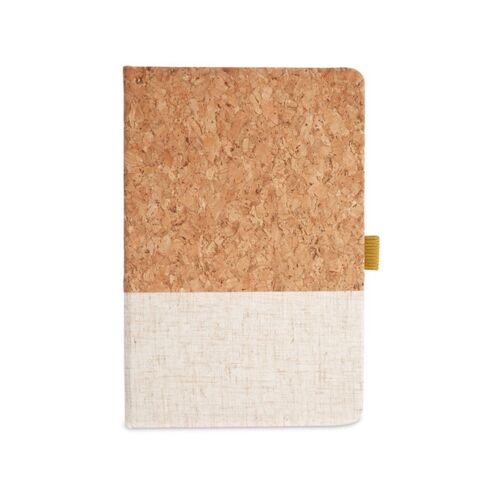 Cork And Heathered Fabric Hardcover Journal 5.5" X 8.25" Thumbnail