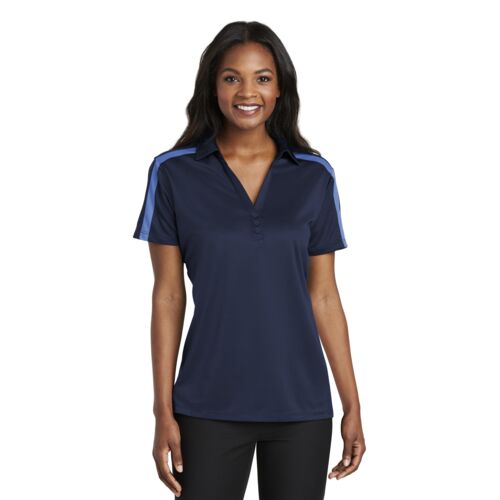 Women's Silk Touch Performance Colorblock Stripe Polo Thumbnail