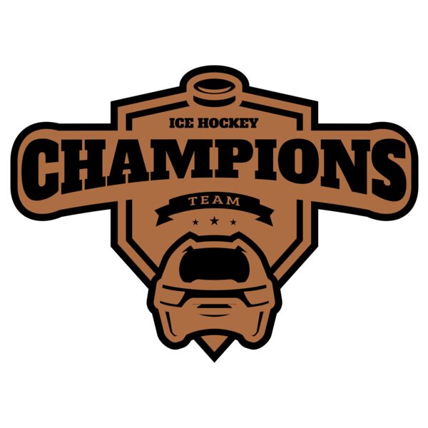 Champions Team Ice Hockey logo template Thumbnail