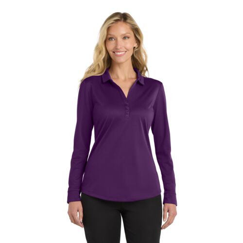 Ladies Silk Touch ™ Performance Long Sleeve Polo Thumbnail