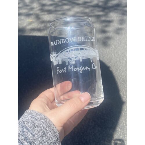 16oz "Can" Glass with Rainbow Bridge Thumbnail
