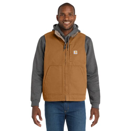 Sherpa Lined Mock Neck Vest Thumbnail